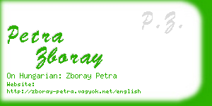 petra zboray business card